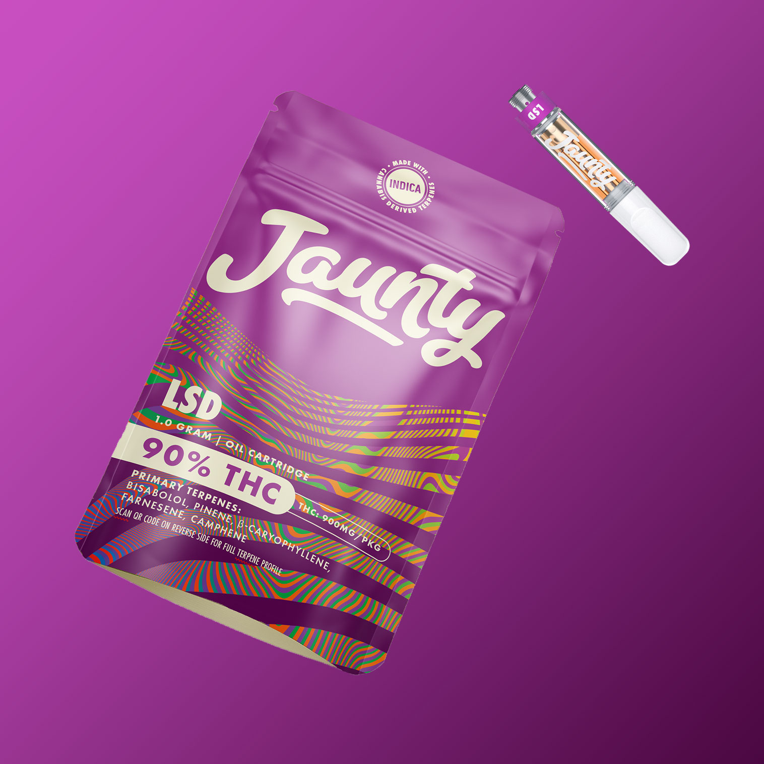 Photograph of product: Jaunty 510 Vape Cart - LSD