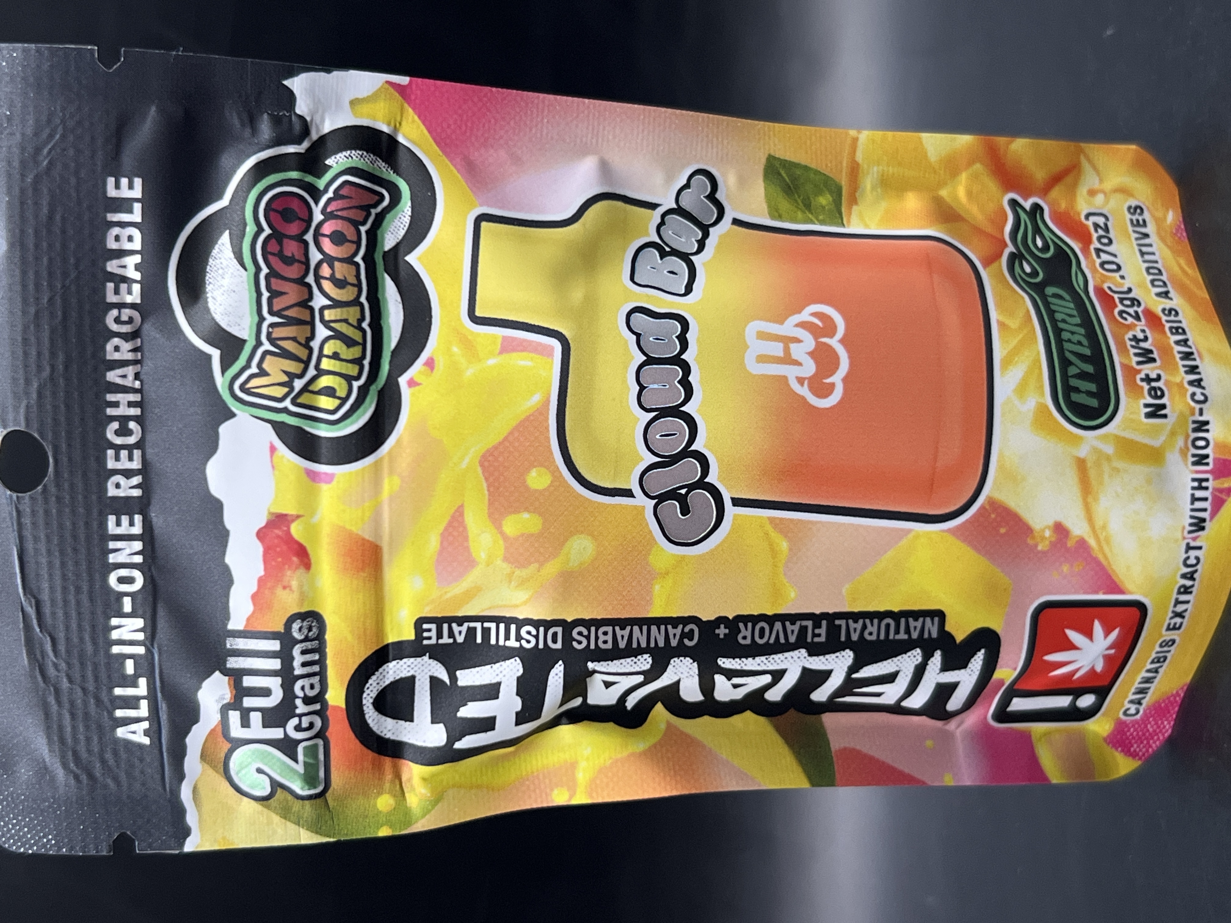 Photograph of product: Hellavated Cloud Bar 'Mango Dragon' All-In-One Vaporizer