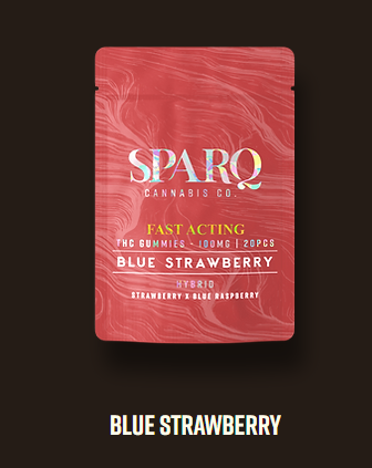 Photograph of product: Blue Strawberry Fast Acting Gummies | 100mg
