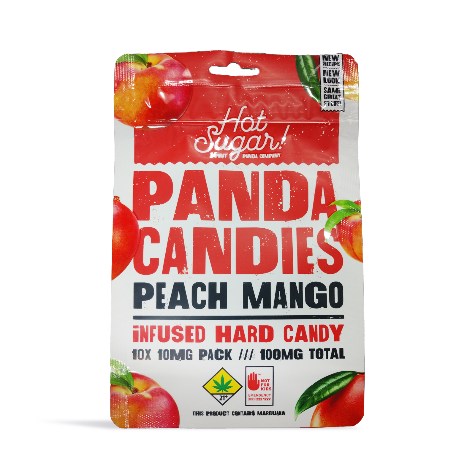 Photograph of product: Peach Mango Panda Candies 10-pack