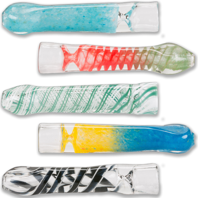 Photograph of product: ASSORTED GLASS CHILLUM