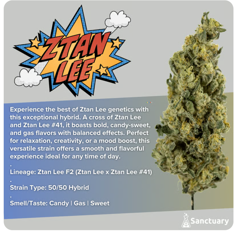 Photograph of product: Ztan Lee Flower | 28g | Sanctuary Medicinals