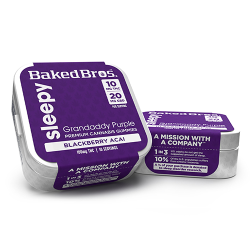 Photograph of Product: Blackberry Acai 2:1 CBD THC Sleepy Gummies