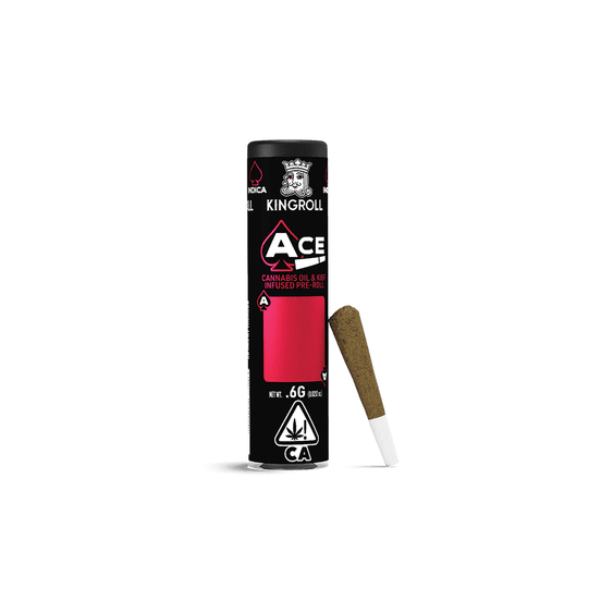Photograph of product: Kingpen Ace Infused Pre-roll Cannalope AK x Cannalope Kush .6g - 
