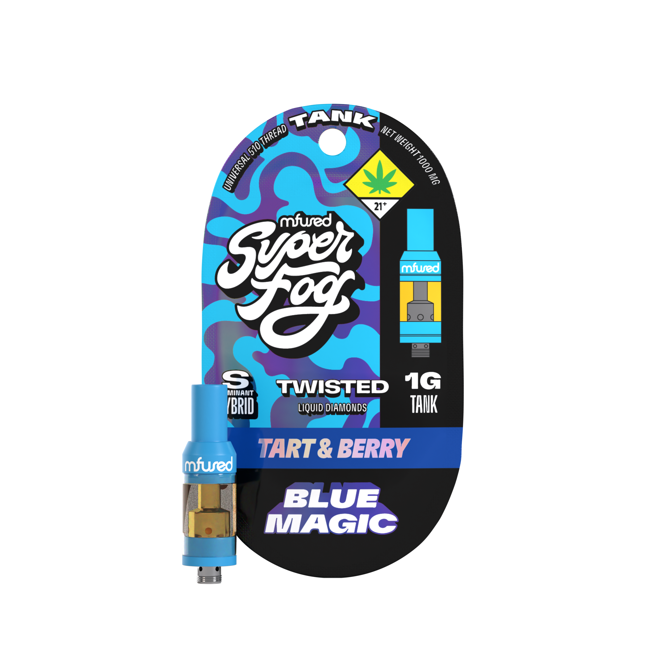 Photograph of product: Mfused Twisted - Blue Magic Blue Raspberry (S) - Vape - Distillate 510 - 1g