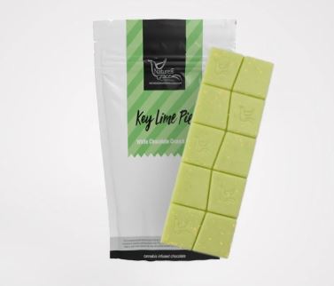 Photograph of product: Key Lime Pie White Chocolate Crunch Bar 100mg