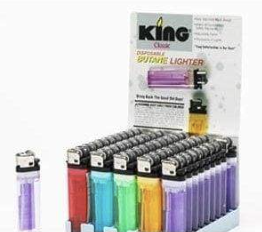 Photograph of product: King Classic Disposable Lighter (Assorted Colors)