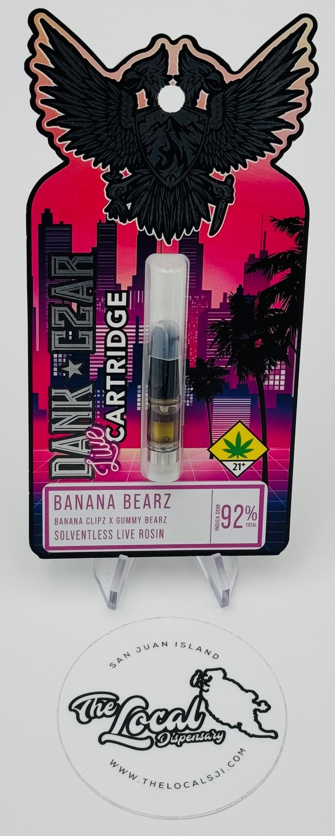 Photograph of product: Banana Bearz Rosin Cartridge