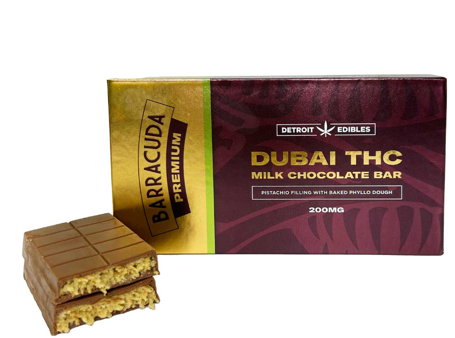 Photograph of product: Barracuda Bar - Dubai Milk Chocolate - 200mg