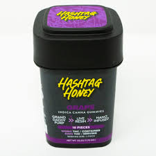 Photograph of product: au chocolattag Honey Live Resin/Nano Infused Grape Gummies 10MG/Serving:100MG/Container (Oui'd)