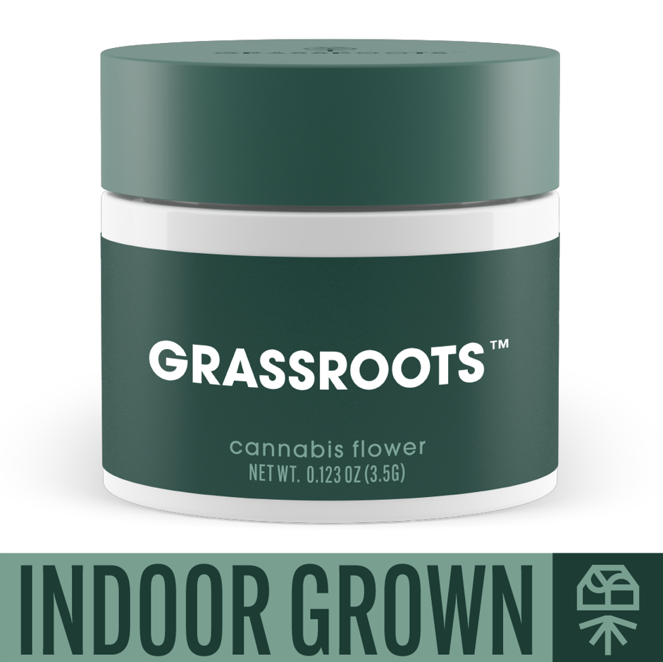 Photograph of product: Grassroots | Foreign Kush Mints (I) |  Smalls Flower - 3.5g