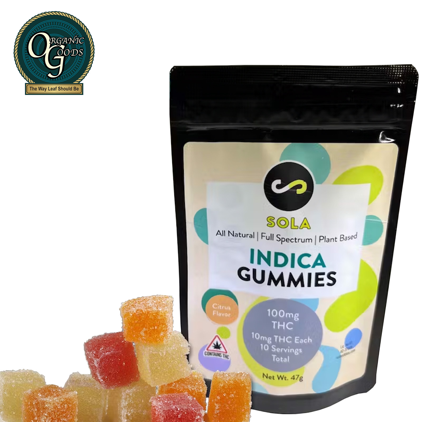 Photograph of product: Sola Oui'd Citrus Gummies 100 MG