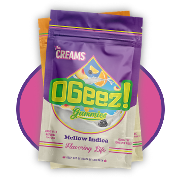 Photograph of product: OGeez! - The Creams Mellow Oui'd 10pk 100mg Gummies