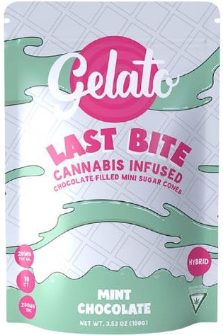 Photograph of product: Mint Chocolate [H] - 100MG Last Bite Cones 10PK