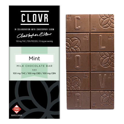 Photograph of product: 1:1:1 Mint Milk Chocolate Bar - 100mg