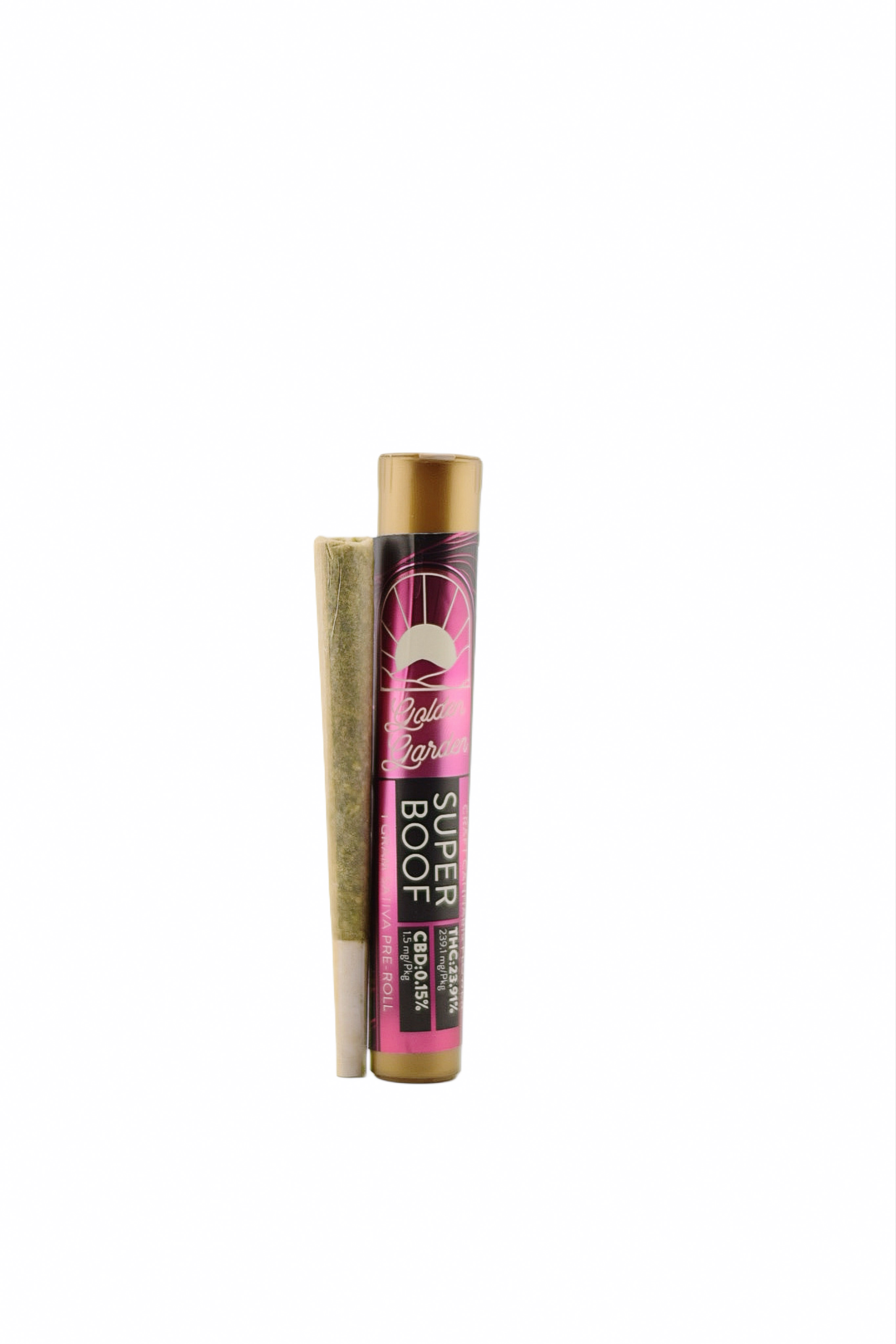 Photograph of product: Golden Garden | Preroll | Superboof | 1g 1pk