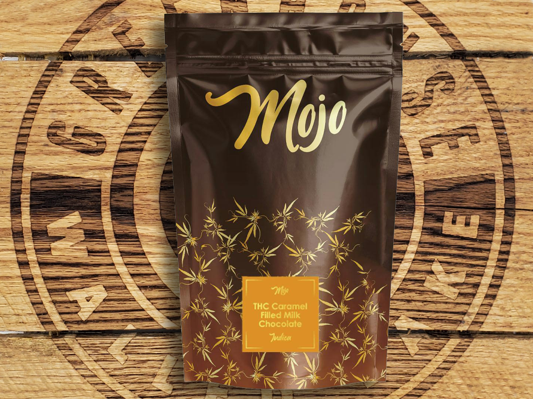 Photograph of product: Mojo | Caramel Filled Milk Chocolates | 200mg
