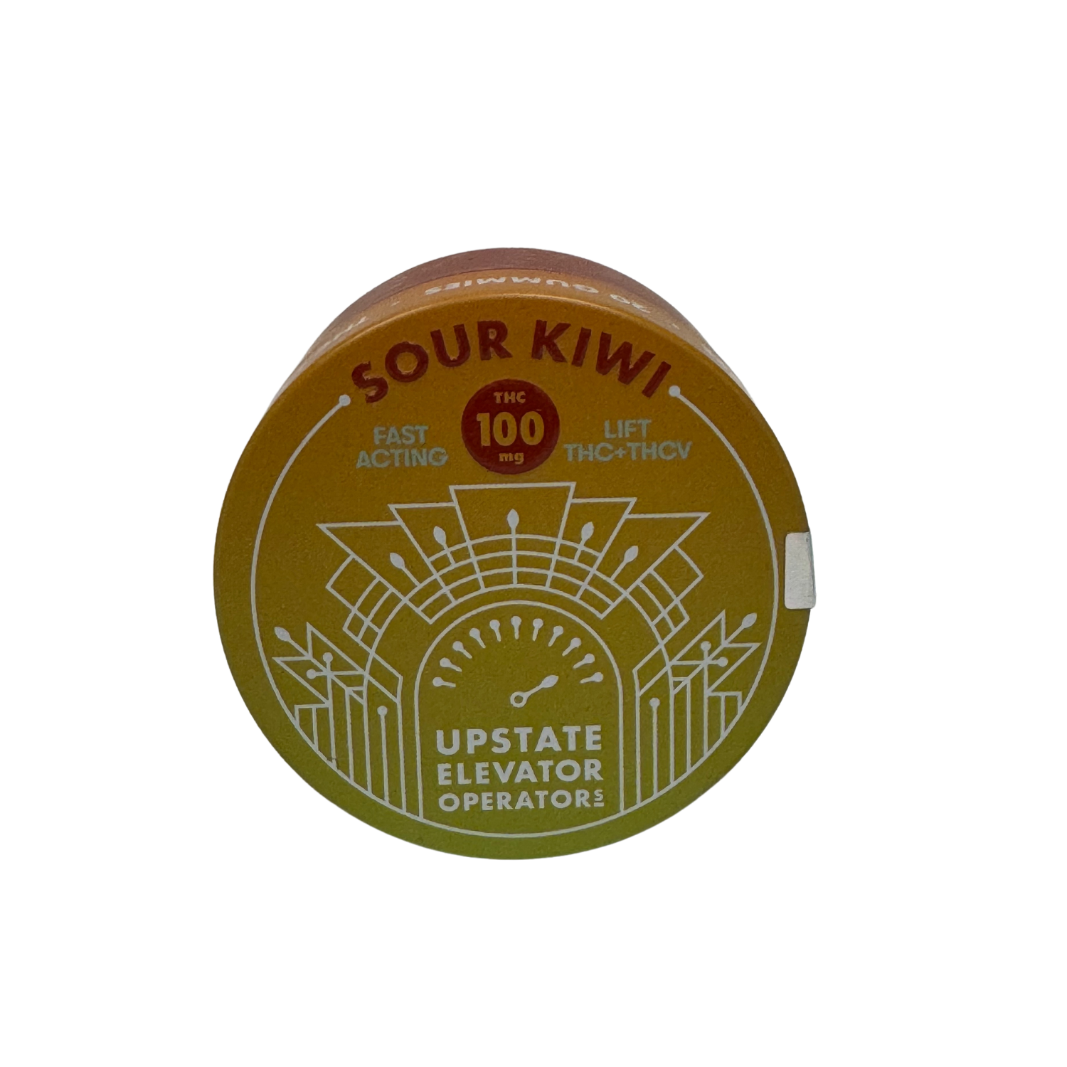 Photograph of product: Sour Kiwi Fast Acting TH-oui+TH-ouiV Oui'd Gummy I 100mg I Upstate Elevator Operators