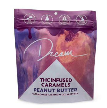 Photograph of product: Dream - Peanut Butter Caramel 100mg Multipack