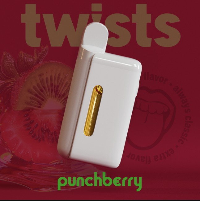 Photograph of product: Punchberry Twister Distillate Disposable Vape