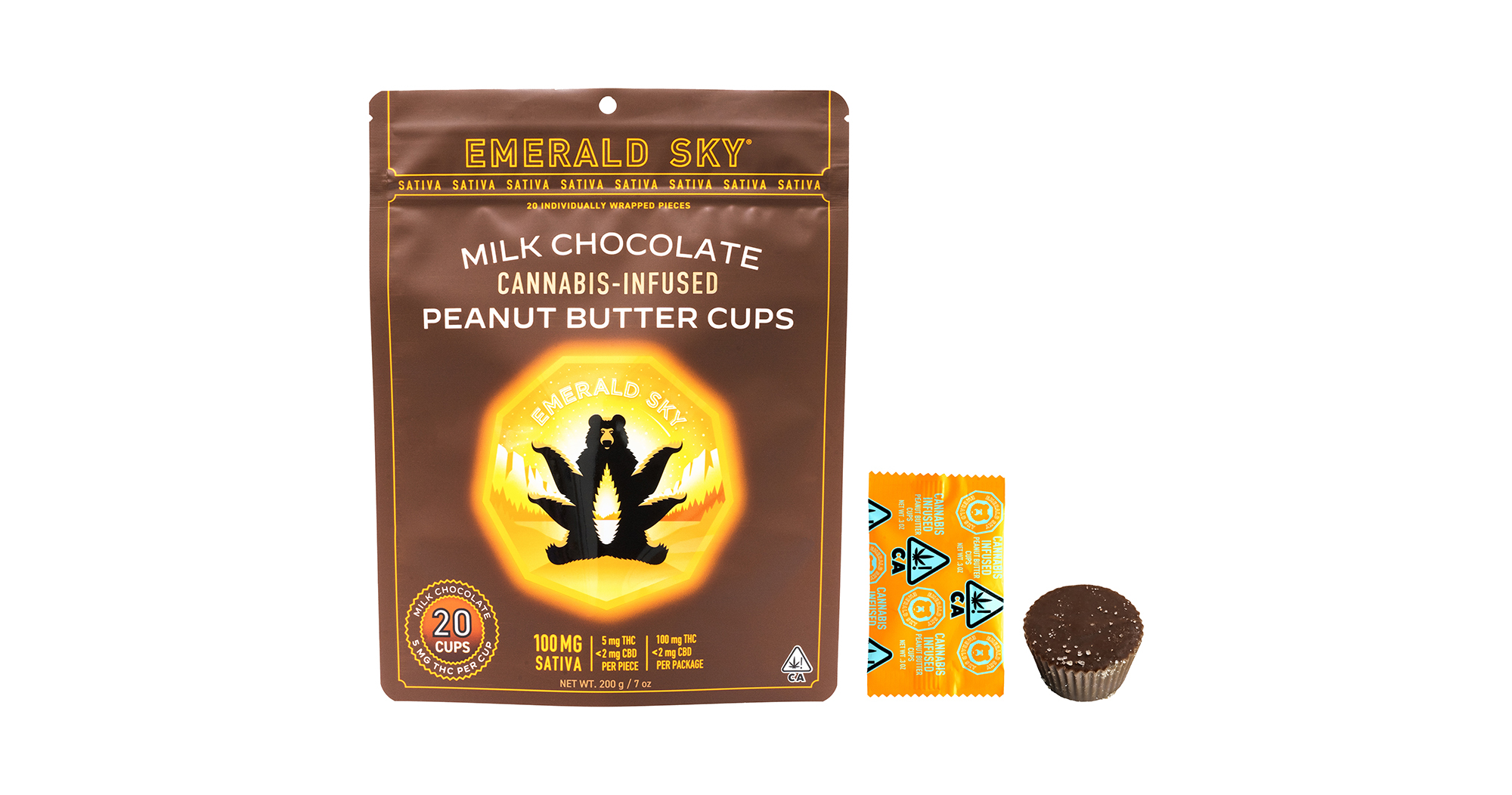 Photograph of product: Emerald Sky | Oui'd Peanut Butter Cup | 20pk | 5mg