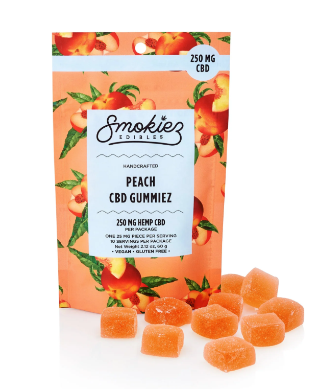 Photograph of product: Peach - 250 mg CBD - 10 pack