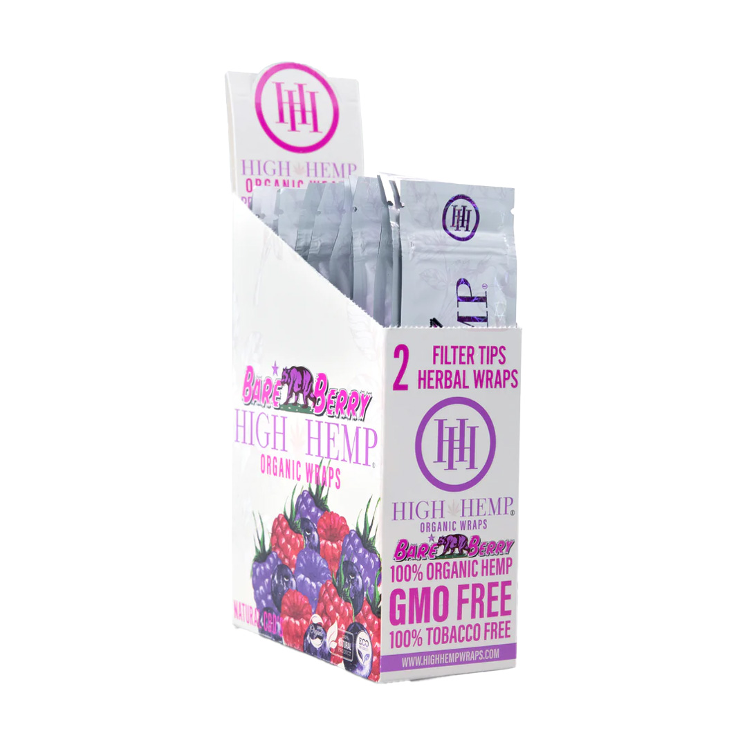 Photograph of product: High Hemp | 2pk Hemp Wraps | Bare Berry