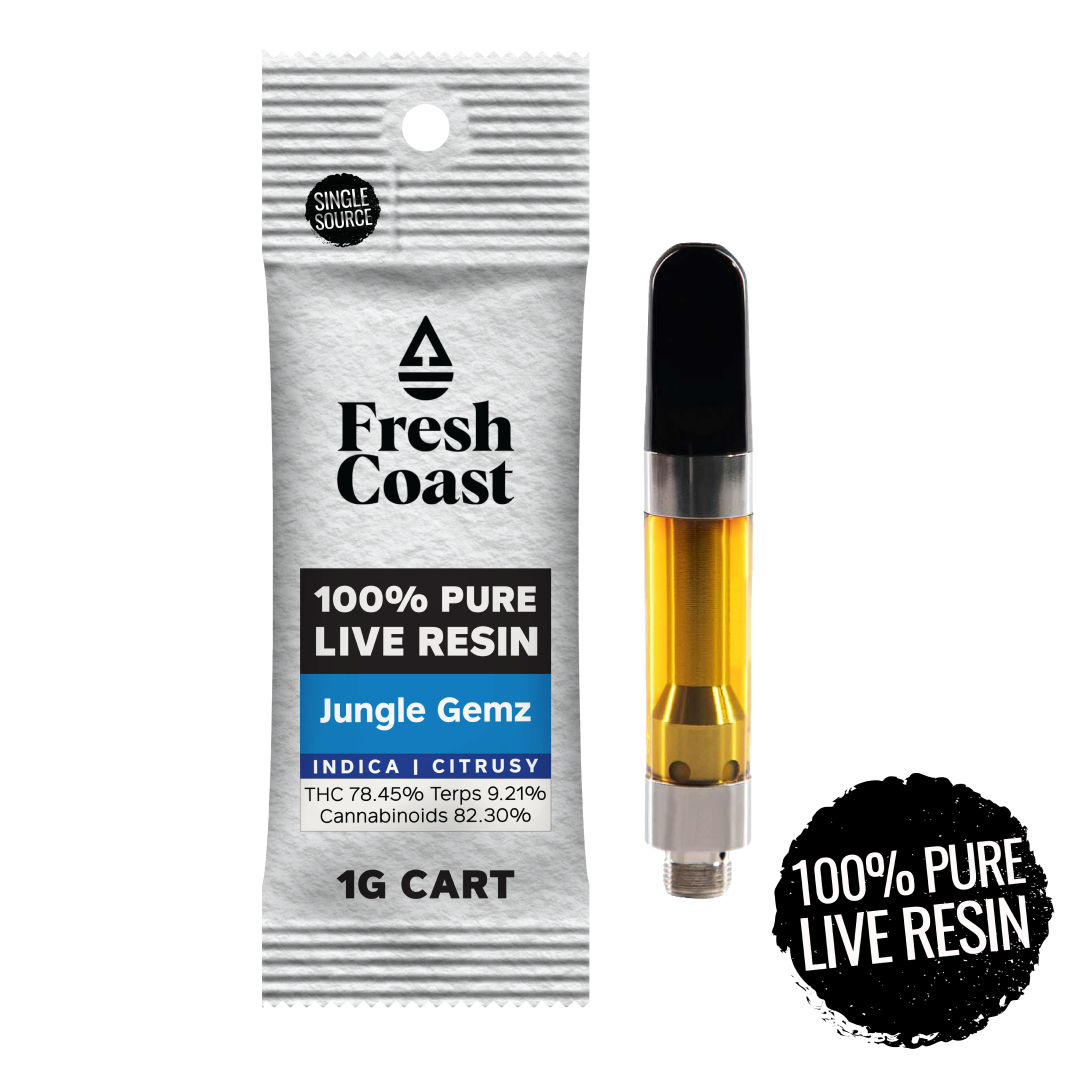 Photograph of Product: Fresh Coast - Jungle Gemz Live Resin Cartridge 1g