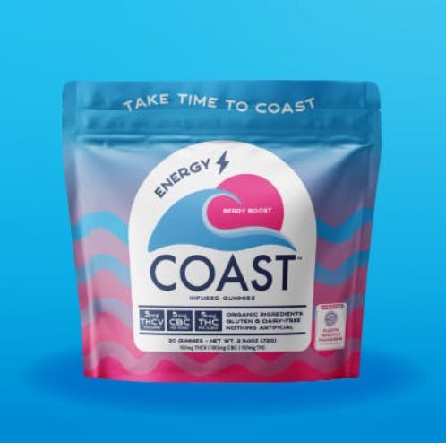 Photograph of product: Berry Boost (Energy) 5:5:5 Gummies - Coast