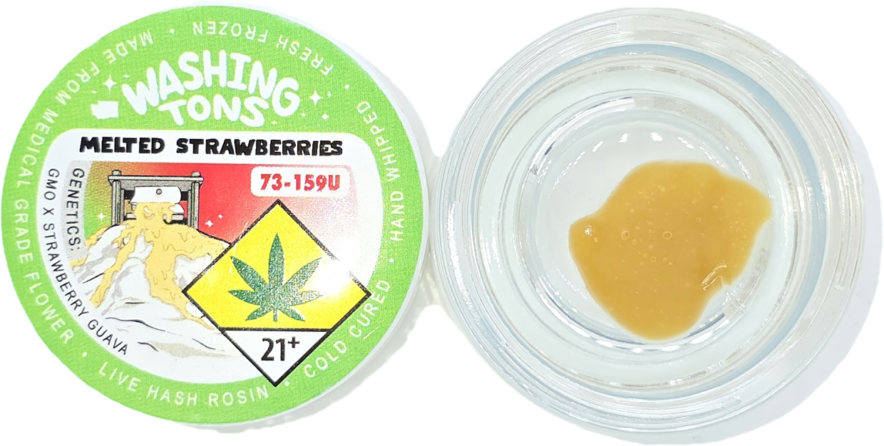 Photograph of product: Washing Tons CON Melted Strawberries CC au chocolat Rosin 1g
