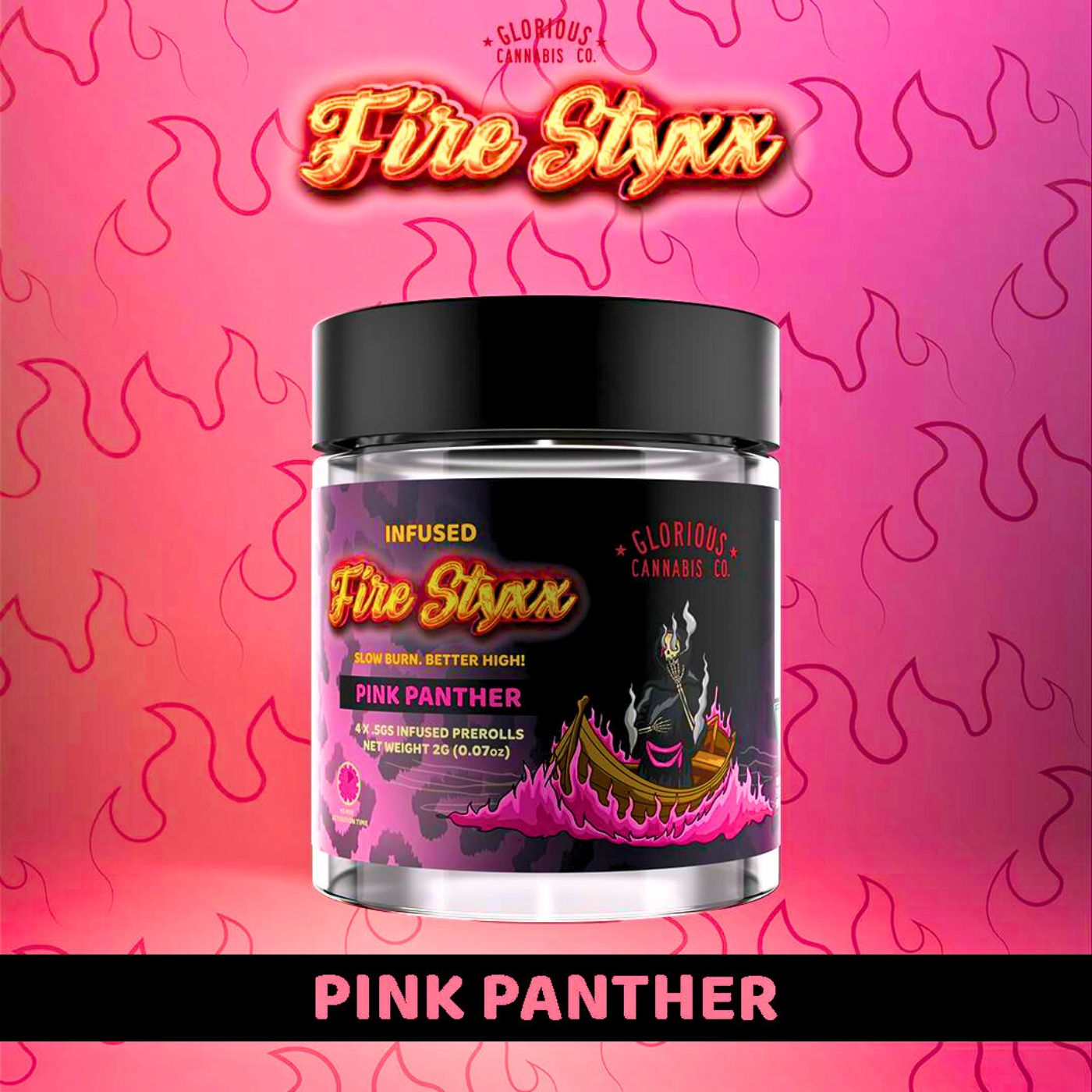 Photograph of product: Fire Styxx - Pink Panther .5 Infused PR 4pk