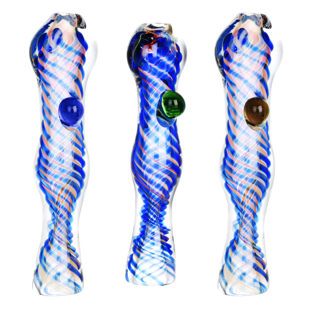 Photograph of product: Dusk or Dawn Swirl Fumed Taster w Marble | 3.5"