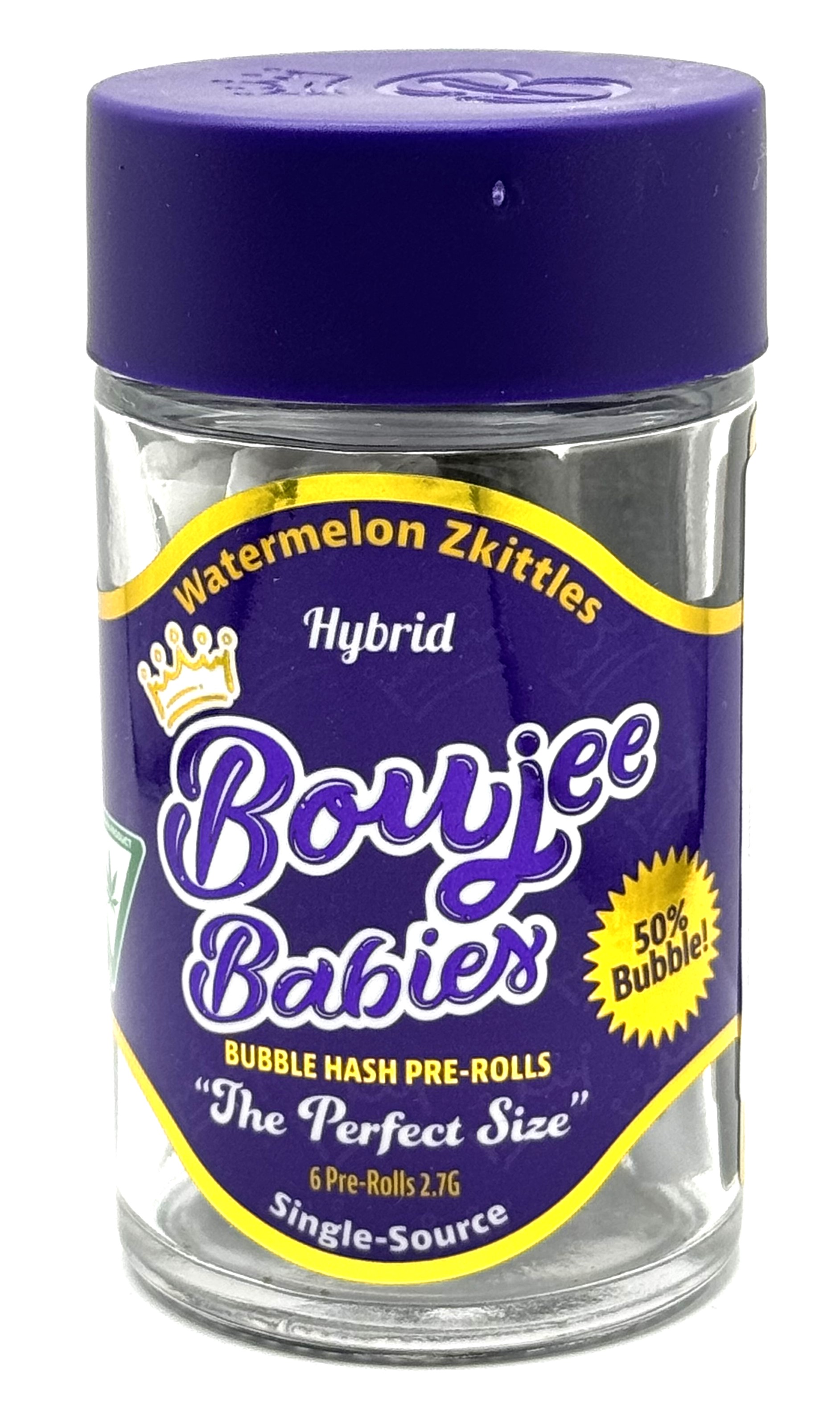 Photograph of product: Boujee Babies | Watermelon Zkittles | 6-Pack (.45g) Bubble au chocolat Infused Pre-Rolls