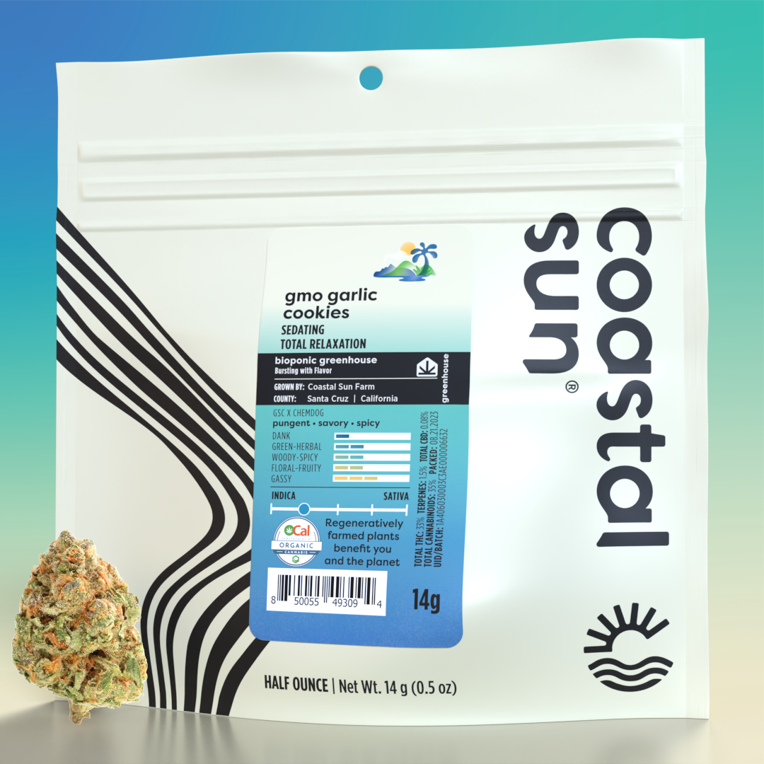 Photograph of product: Coastal Sun | GMO Garlic Cookies - 14g
