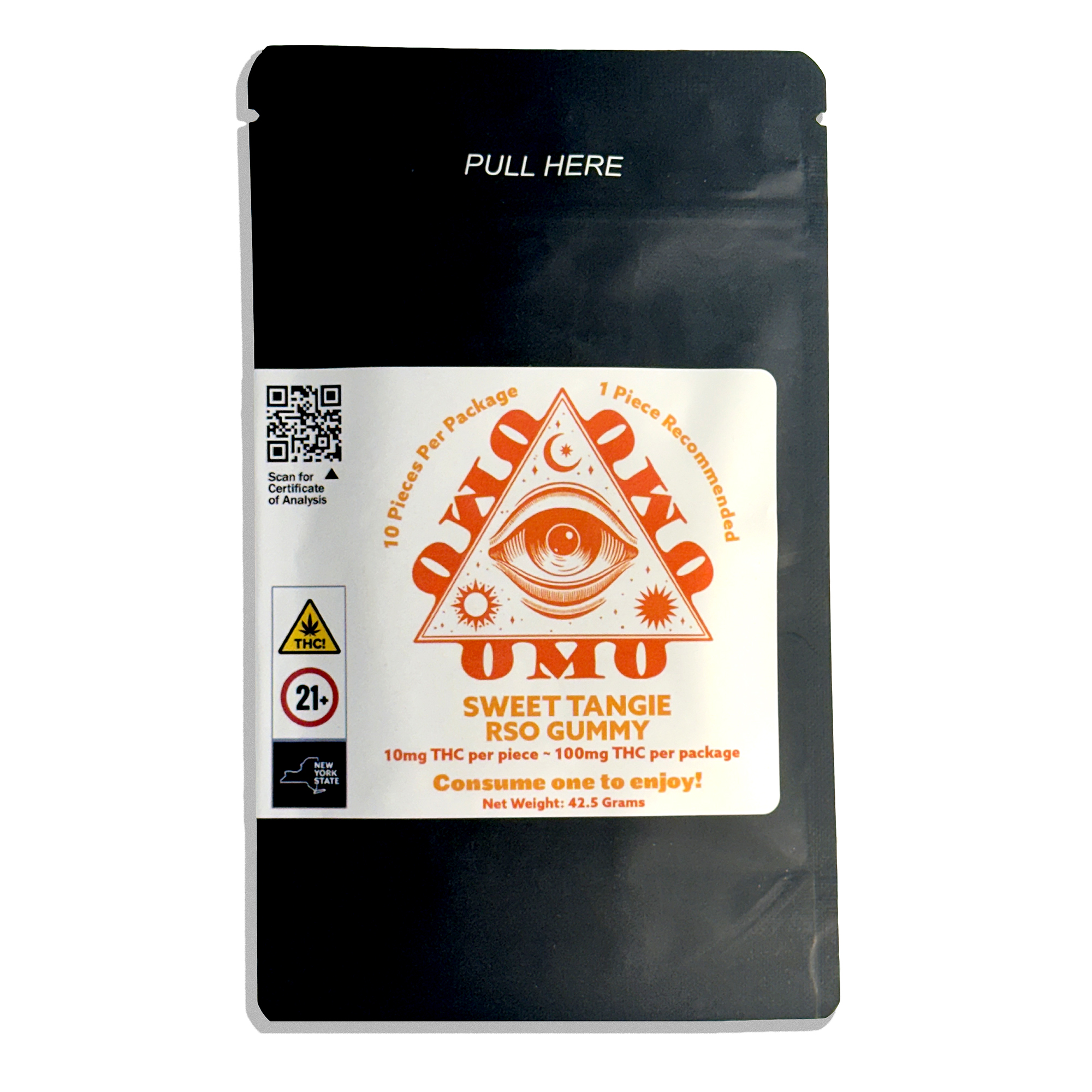Photograph of product: OMO | Sweet Tangie RSO Gummy | 100mg