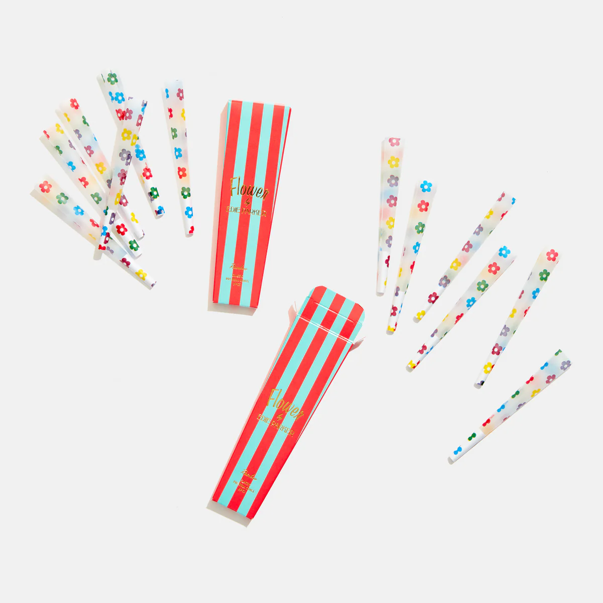 Photograph of product: Rainbow Flower Cones | 1 1/4" (6ct)