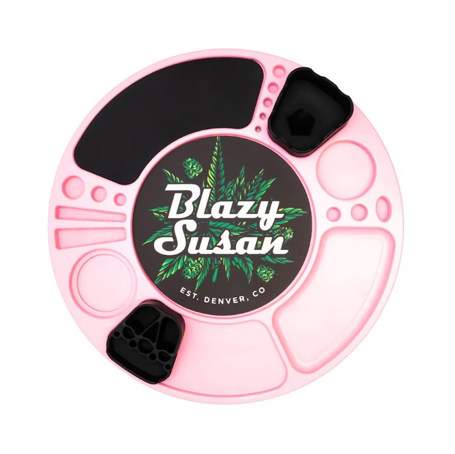Photograph of product: Blazy Susan Spinning Rolling Tray (Pink)