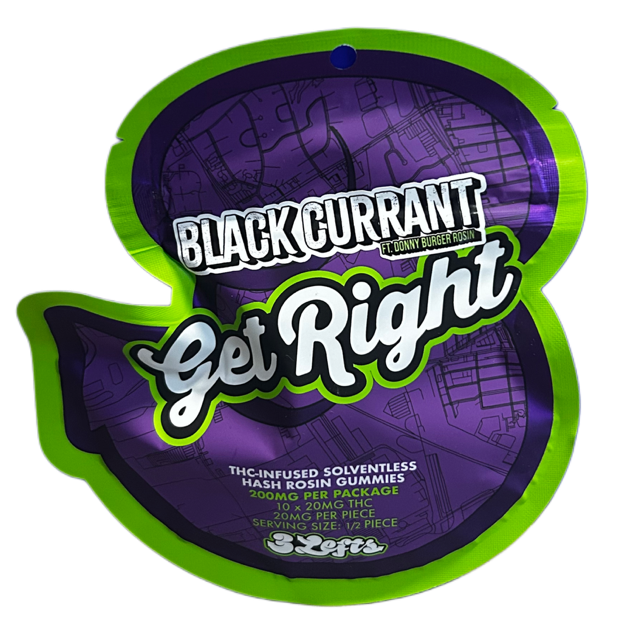 Photograph of product: 3Lefts | Black Currant | 200mg | au chocolat Rosin Gummies