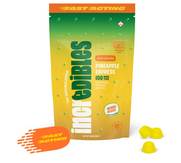 Photograph of product: Incredibles | Pineapple Express | 10mg x 10ct (Fast Acting) Gummy