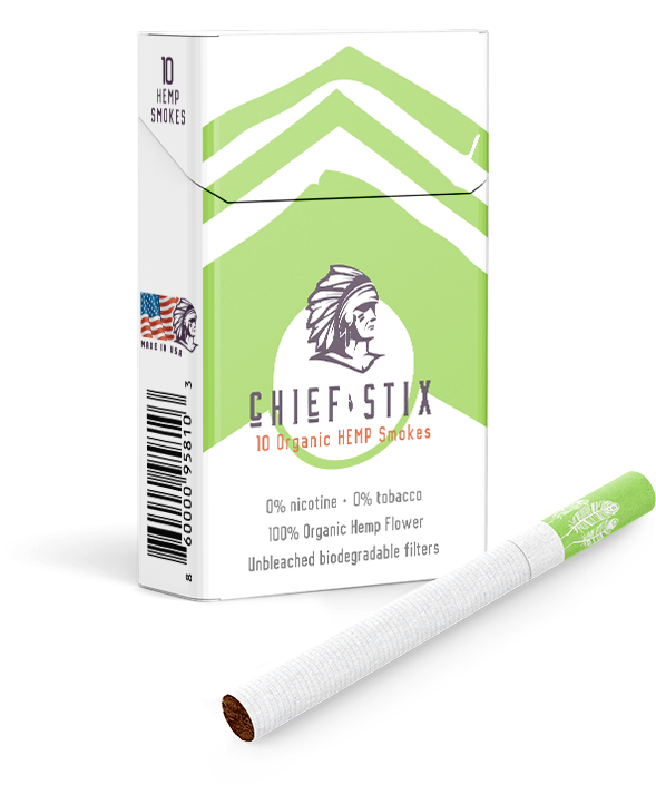 Photograph of product: HHemp Chief Stix CBG + CBD Hemp Smokes