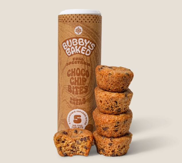 Photograph of product: Bubby's Baked 50mg Bites - Chocolate Chip Bites