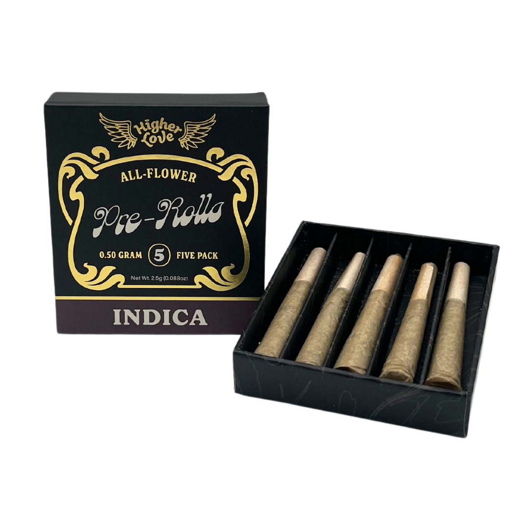 Photograph of product: Higher Love Super Zolider Serum Oui'd Pre-Roll 5-Pack | 5 x 0.5g