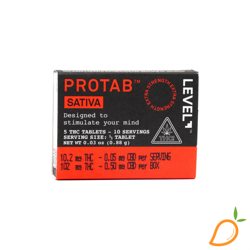 Photograph of Product: 100mg Level Sativa Tablets Protab