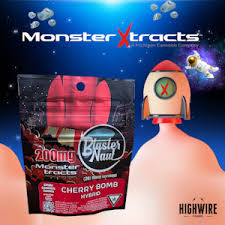 Photograph of product: Monster Xtracts - Blaster Naut Gummies - Cherry Bomb - 200MG