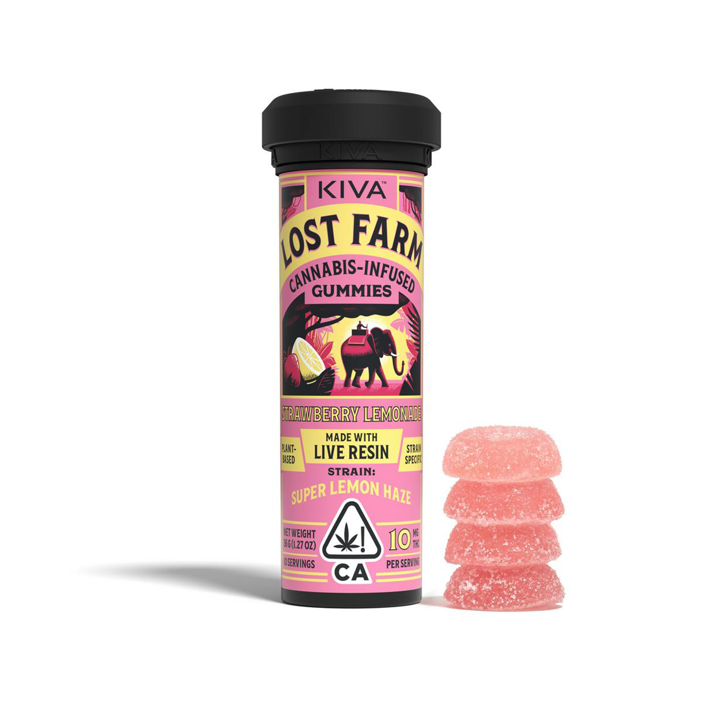 Photograph of product: Lost Farm - Strawberry Lemonade Super Lemon Haze Gummies 100mg
