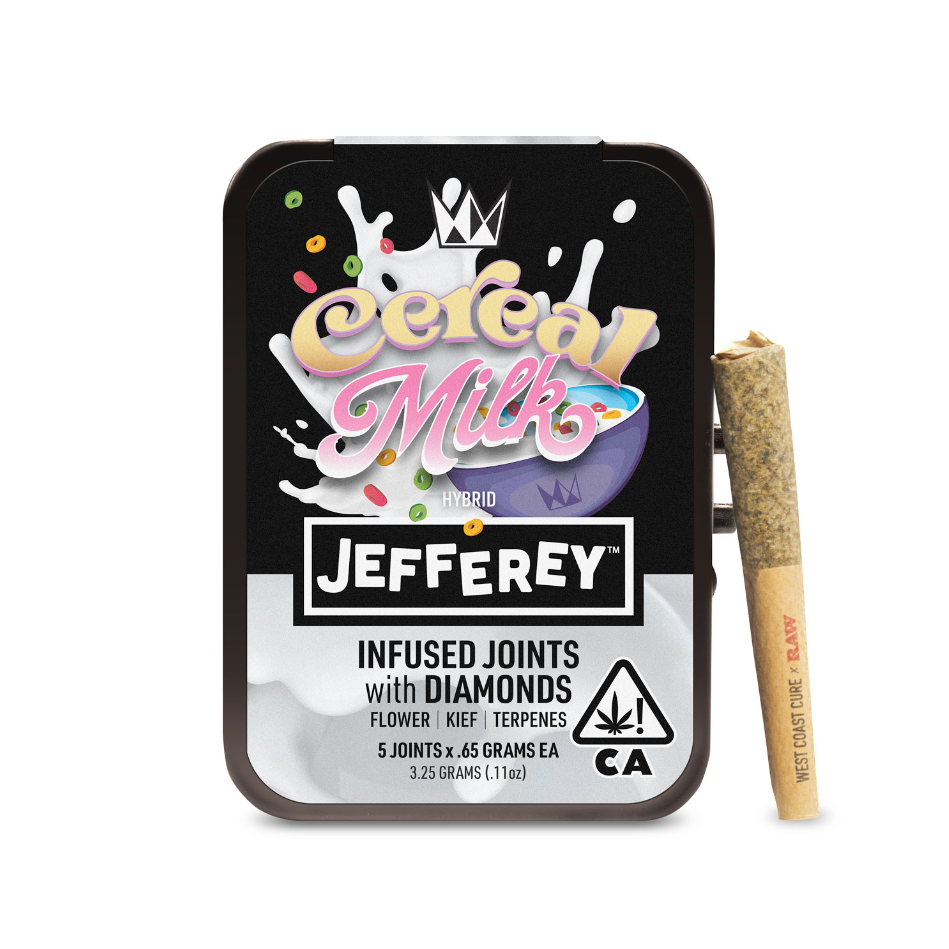 Photograph of product: WCC Jefferey Cereal Milk infused preroll pack 3.25g