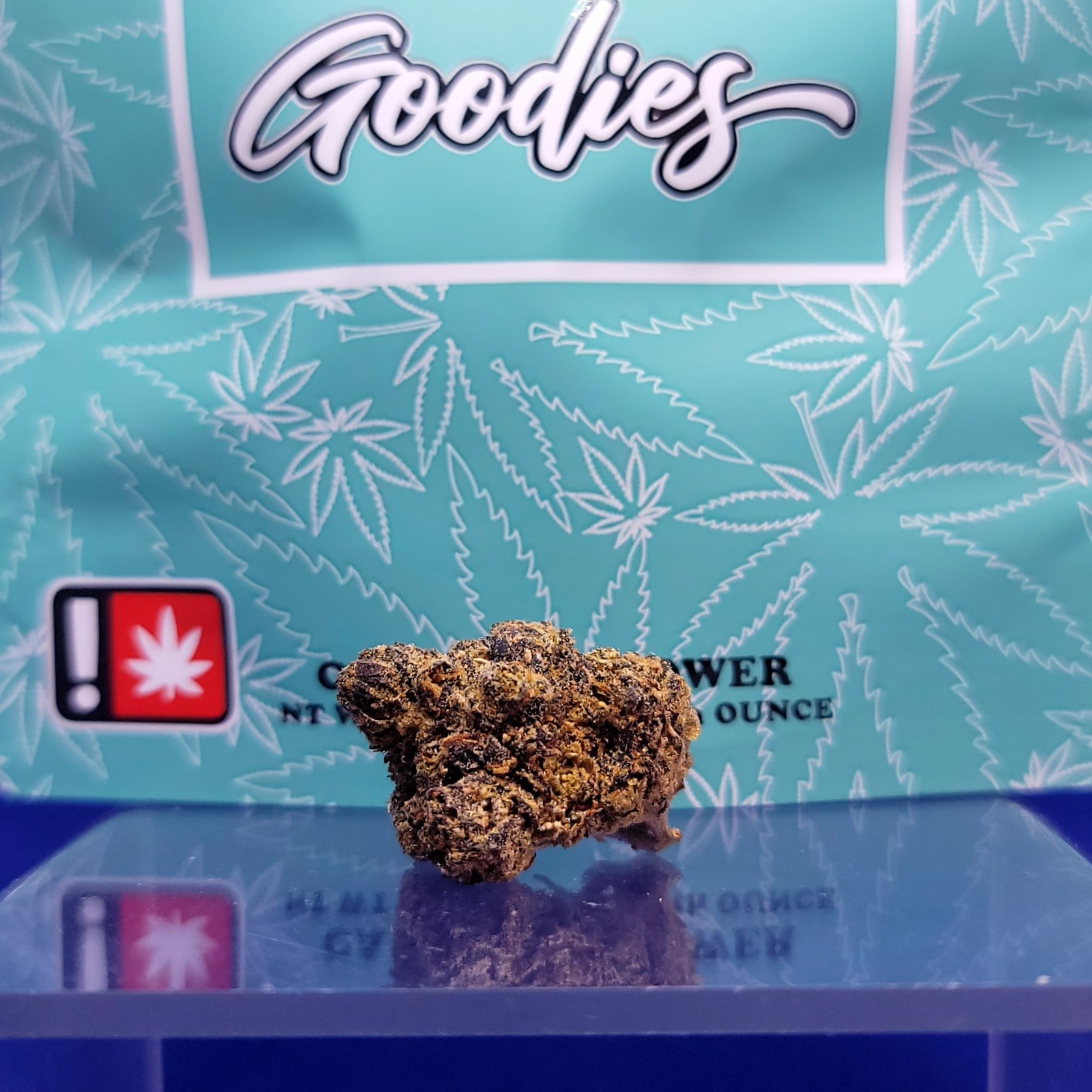 Photograph of product: GOODIES - FLOWER - 3.5G - HYBRID - CARIBBEAN COOKIES