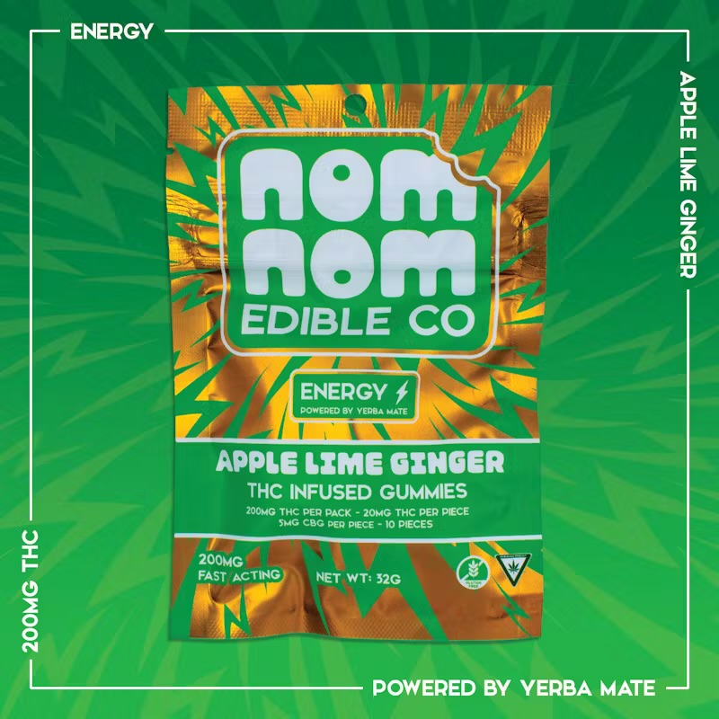 Photograph of Product: AU Nom Nom: Apple Lime Ginger Energy 200MG