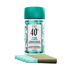 Photograph of product: BLUE BURST 2.5G 5 PACK INFUSED PRE ROLL