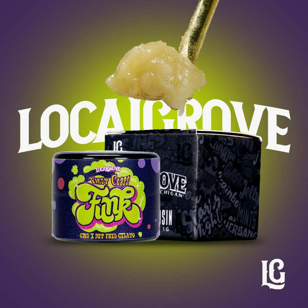 Photograph of product: LOCAL GROVE | FIRST CLASS FUNK - LIVE au chocolat ROSIN HYBRID
